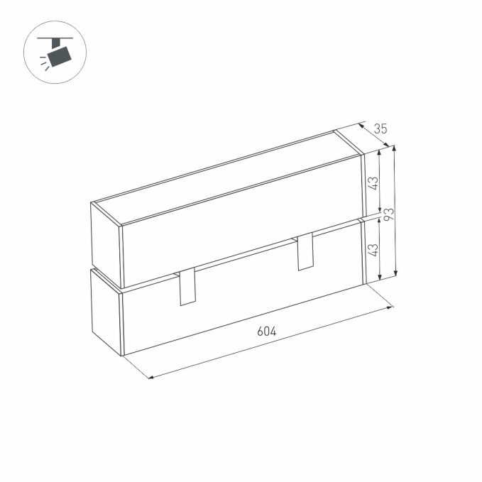 Светильник MAG-FLAT-FOLD-45-S605-18W Warm3000 (WH, 100 deg, 24V), Arlight, 026993, изображение 3 Светильник MAG-FLAT-FOLD-45-S605-18W Warm3000 (WH, 100 deg, 24V), Arlight, 026993, изображение 3