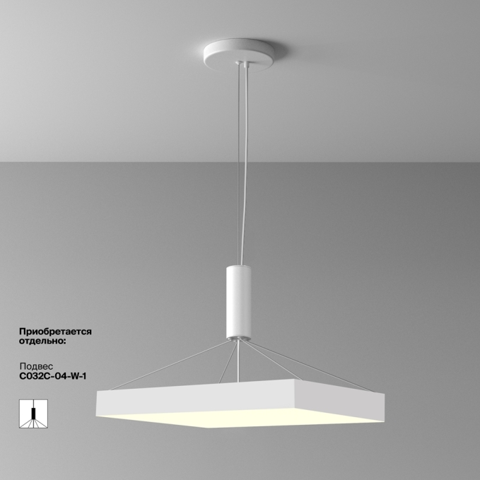 Потолочный светильник Зон / Zon 90 Вт 3000 К 120°, C032CL-90W3K-SQ-W, изображение 6 Потолочный светильник Зон / Zon 90 Вт 3000 К 120°, C032CL-90W3K-SQ-W, изображение 6