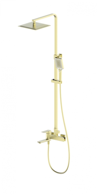 Душевая стойка со смесителем Wonzon & Woghand Edge WW-88739003-BG золото брашированная Душевая стойка со смесителем Wonzon & Woghand Edge WW-88739003-BG золото брашированная
