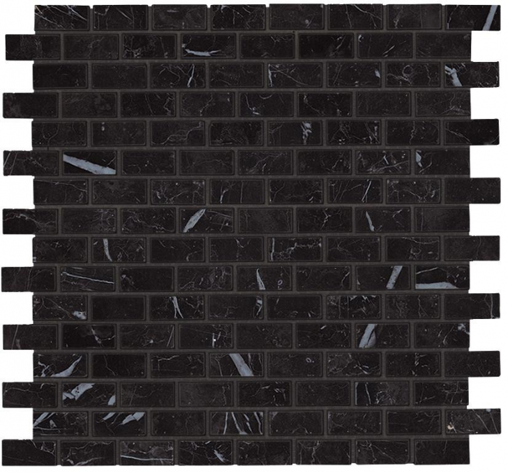 Мозаика Atlas Concorde Marvel Stone Nero M. Mosaico Lapp. Burattato 29.8X29.8, AS35