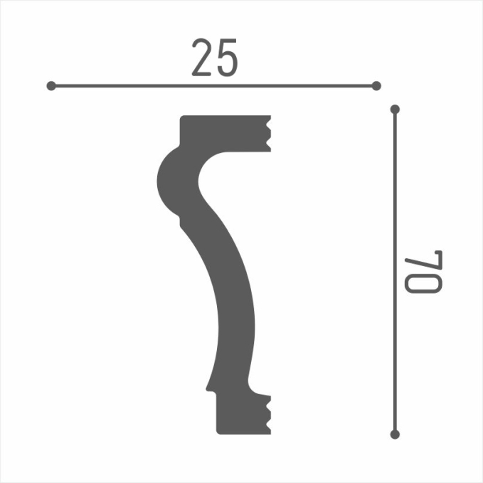 Молдинг Де-Багет XPS Polymer М 70 70/25 Молдинг Де-Багет XPS Polymer М 70 70/25