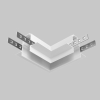 Коннектор угловой 90° Exility встраиваемый под ГКЛ 9,5мм, белый, TRACL034-42W-R
