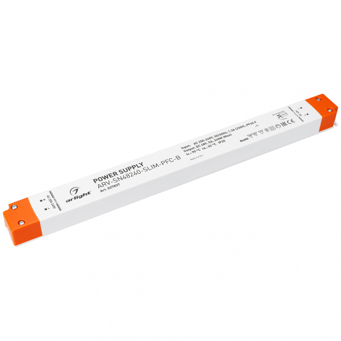 Блок питания ARV-SN48240-SLIM-PFC-B (48V, 5A, 240W), Arlight, 027837, изображение 1 Блок питания ARV-SN48240-SLIM-PFC-B (48V, 5A, 240W), Arlight, 027837, изображение 1