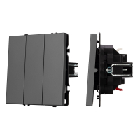 Механизм выключателя трехклавишный непроходной SWT-NOBE-MK03-SFPL-GR (230V, 10A), Arlight, 061799