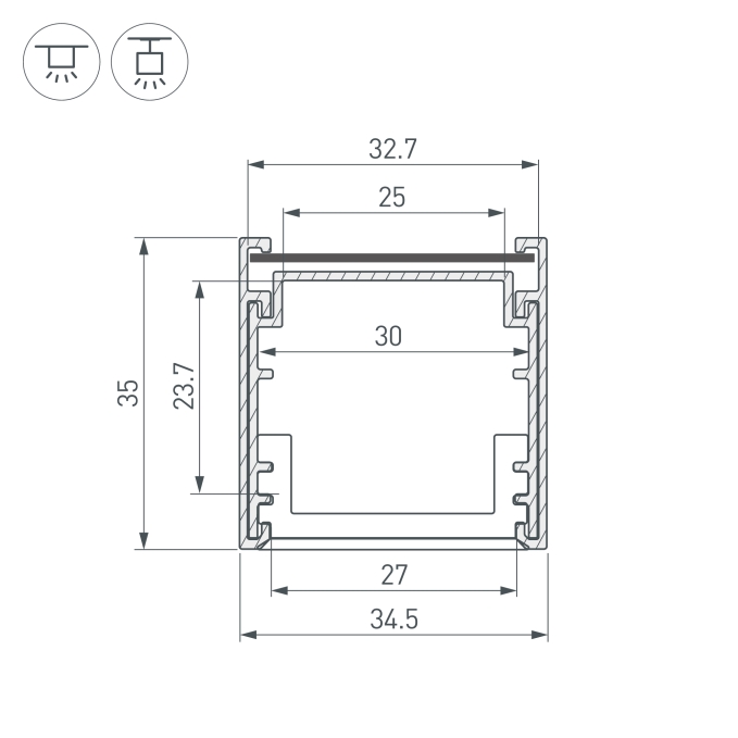 Профиль LINE-3535-BENT-SIDE-2000 ANOD, Arlight, 055738, изображение 5 Профиль LINE-3535-BENT-SIDE-2000 ANOD, Arlight, 055738, изображение 5