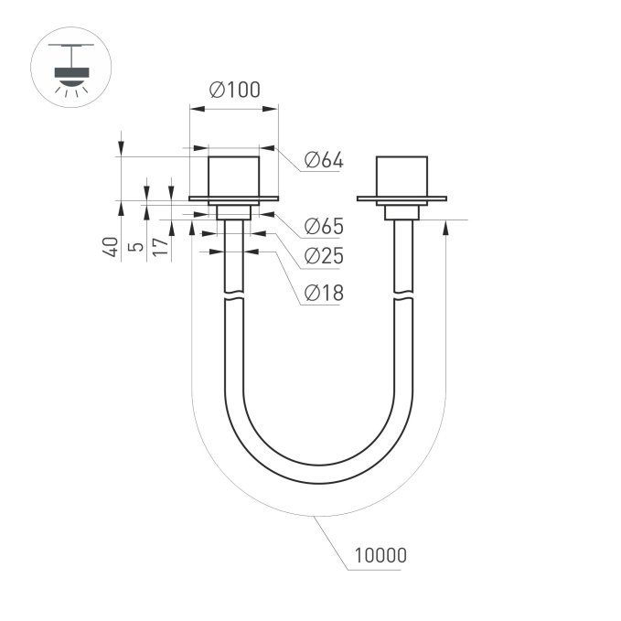 Светильник SP-TROPIC-BUILT-TRIMLESS-R18-L10000-110W Day4000 (BK, 360 deg, 230V), Arlight, 043388, изображение 5