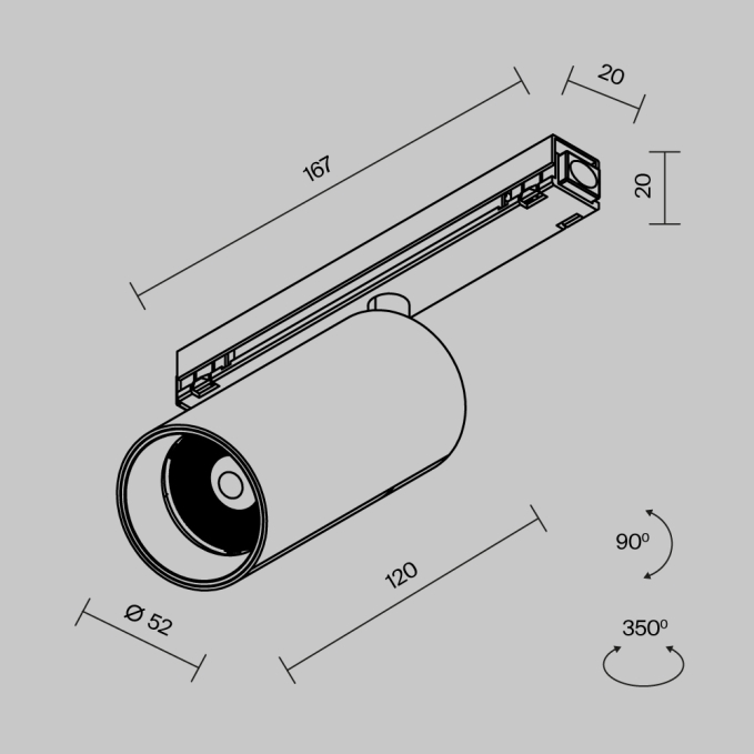 Уличный трековый светильник Базис / Basis Exility IP 4000К 24Вт 120° черный, O-TR02-1-S-24WB4K, изображение 7 Уличный трековый светильник Базис / Basis Exility IP 4000К 24Вт 120° черный, O-TR02-1-S-24WB4K, изображение 7