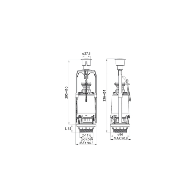 Арматура для унитаза Iddis Optima Home F012400-0005