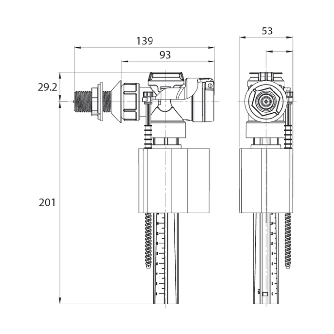 Арматура для унитаза Iddis Optima Home F012400-0005