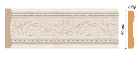 Молдинг Decomaster 186-13, 60x8x2400 мм