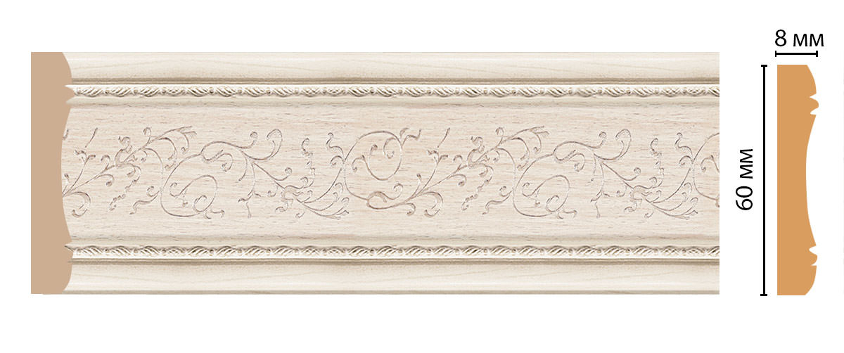 Молдинг Decomaster 186-13, 60x8x2400 мм Молдинг Decomaster 186-13, 60x8x2400 мм