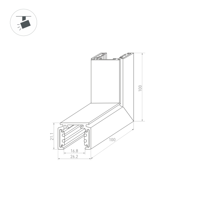 Коннектор угловой MAG-ORIENT-CON-2620-L90-EXT (WH, внешний), Arlight, 037326, изображение 2 Коннектор угловой MAG-ORIENT-CON-2620-L90-EXT (WH, внешний), Arlight, 037326, изображение 2