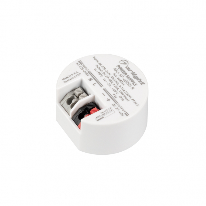 Блок питания ARJ-SP-40250-R (10W, 27-40V, 250mA), Arlight, 048764, изображение 1 Блок питания ARJ-SP-40250-R (10W, 27-40V, 250mA), Arlight, 048764, изображение 1