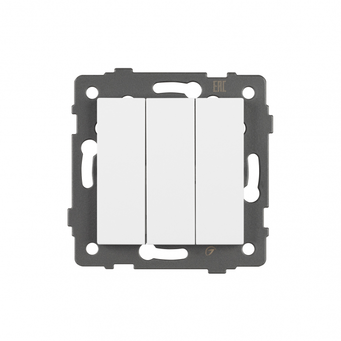 Механизм выключателя трехклавишный непроходной SWT-MK03-PL-WH-V (250V, 10A), Arlight, 049896, изображение 4 Механизм выключателя трехклавишный непроходной SWT-MK03-PL-WH-V (250V, 10A), Arlight, 049896, изображение 4