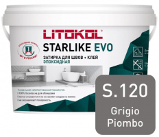 Затирка эпоксидная Litokol Starlike Evo S.120 Grigio Piombo, 1 кг Затирка эпоксидная Litokol Starlike Evo S.120 Grigio Piombo, 1 кг