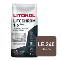 Затирка цементная Litokol Litochrom 1-6 Evo LE.240 Венге, 2 кг Затирка цементная Litokol Litochrom 1-6 Evo LE.240 Венге, 2 кг