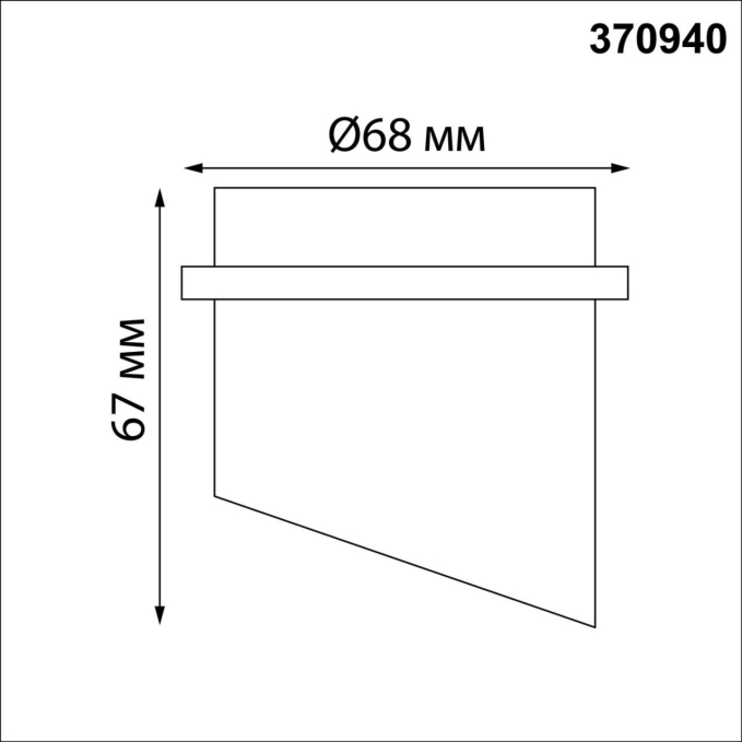 Встраиваемый светильник IP20 GU10 50W 220V BUTT SPOT NT22 514 NOVOTECH 370940, схема товара Встраиваемый светильник IP20 GU10 50W 220V BUTT SPOT NT22 514 NOVOTECH 370940, схема товара