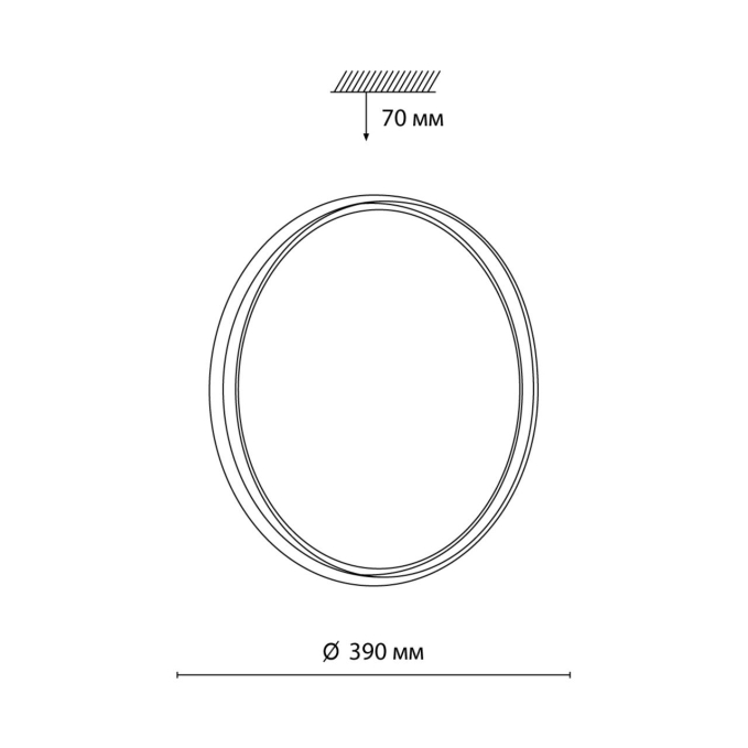 Светильник LED 48Вт 3000-6300K D390 IP43 пульт ДУ SAVI PALE SN 160 СОНЕКС 7631/DL, схема товара Светильник LED 48Вт 3000-6300K D390 IP43 пульт ДУ SAVI PALE SN 160 СОНЕКС 7631/DL, схема товара