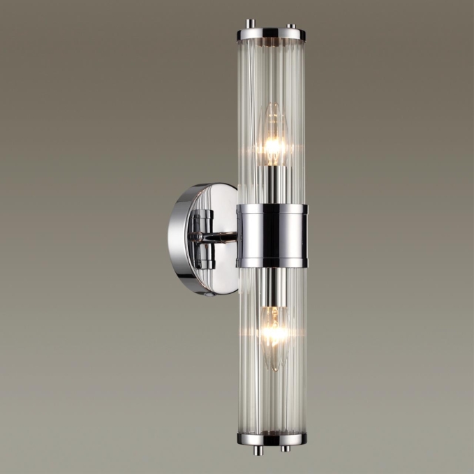 Настенный светильник с выкл. E14 1*40W IP44 KEPA DROPS ODL22 507 ODEON LIGHT 4945/2W, фото на цветном фоне 1