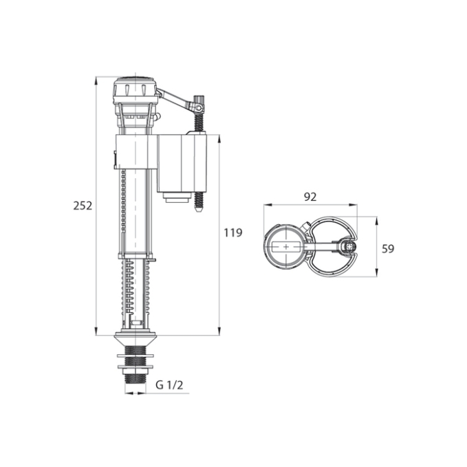 Арматура для унитаза Iddis Optima Home F012400-0004