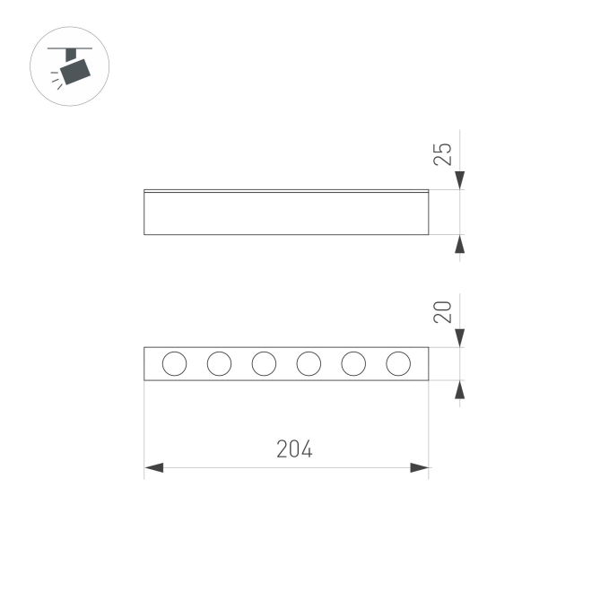 Светильник MAG-DOTS-25-L200-6W Warm3000 (WH, 30 deg, 24V, DALI), Arlight, 053025, изображение 4 Светильник MAG-DOTS-25-L200-6W Warm3000 (WH, 30 deg, 24V, DALI), Arlight, 053025, изображение 4