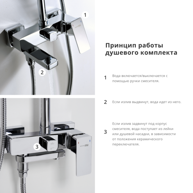 Душевая система WasserKRAFT A17701 Душевая система WasserKRAFT A17701