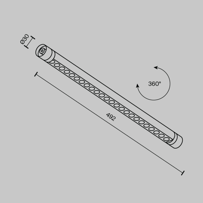 Светильник Ларк / Larc для системы освещения Shelf 3000К 7Вт 360°, C148CL-L500-7W3K-B, изображение 7 Светильник Ларк / Larc для системы освещения Shelf 3000К 7Вт 360°, C148CL-L500-7W3K-B, изображение 7