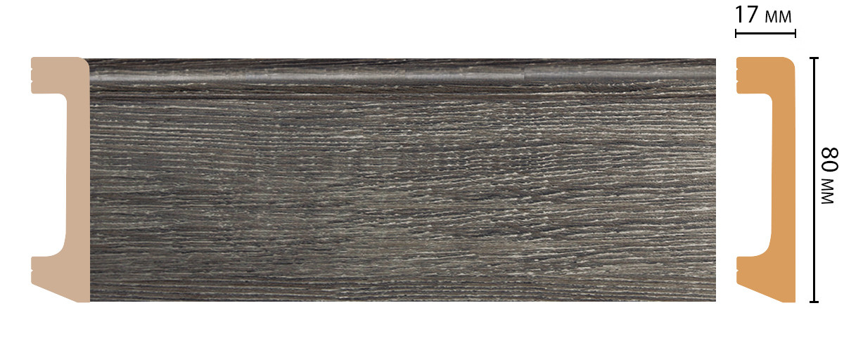 Плинтус напольный Decomaster D235-87 ДМ, 80x17x2400 мм Плинтус напольный Decomaster D235-87 ДМ, 80x17x2400 мм