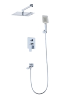 Душевой комплект со смесителем Wonzon & Woghand Edge WW-88939003-CR хром глянцевый встраиваемый Душевой комплект со смесителем Wonzon & Woghand Edge WW-88939003-CR хром глянцевый встраиваемый