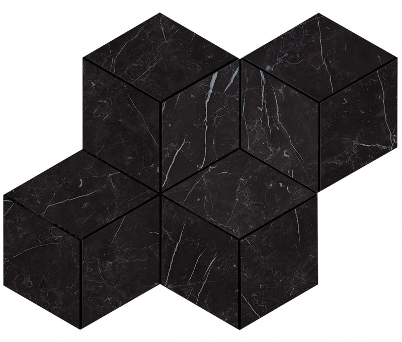 Мозаика Atlas Concorde Marvel Stone Nero Marquina Mosaico Esag. Lapp. 30x35, AS2K