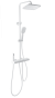 Душевая стойка со смесителем Wonzon & Woghand Muse Legato WW-B4129-MW белая матовая с термостатом и гигиеническим душем
