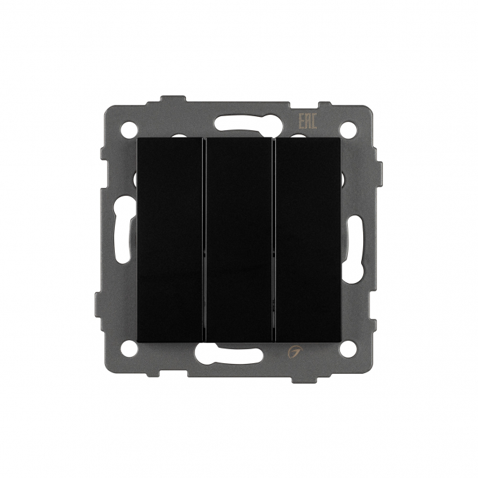 Механизм выключателя трехклавишный непроходной SWT-MK03-PL-BK-V (250V, 10A), Arlight, 049897, изображение 4 Механизм выключателя трехклавишный непроходной SWT-MK03-PL-BK-V (250V, 10A), Arlight, 049897, изображение 4