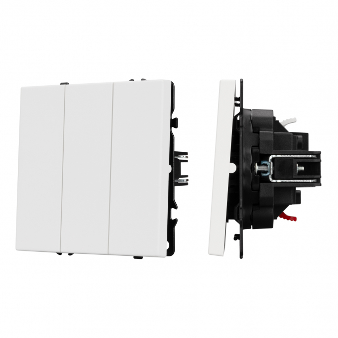 Механизм выключателя трехклавишный непроходной SWT-NOBE-MK03-SFPL-WH (230V, 10A), Arlight, 061801, изображение 1 Механизм выключателя трехклавишный непроходной SWT-NOBE-MK03-SFPL-WH (230V, 10A), Arlight, 061801, изображение 1