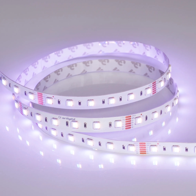 Светодиодная лента RT 2-5000 24V RGBW-MIX 12mm (5060-One, 60 LED/m, LUX), Arlight, 026363, изображение 2 Светодиодная лента RT 2-5000 24V RGBW-MIX 12mm (5060-One, 60 LED/m, LUX), Arlight, 026363, изображение 2