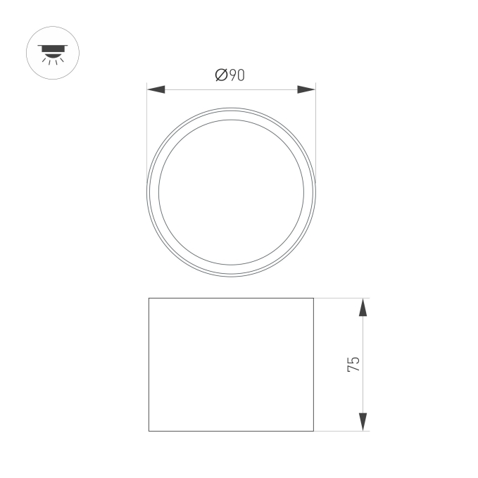 Светильник SP-BISCOTTO-R90-8W Warm3300-MIX (WH, 80 deg, 230V), Arlight, 055006, изображение 6 Светильник SP-BISCOTTO-R90-8W Warm3300-MIX (WH, 80 deg, 230V), Arlight, 055006, изображение 6