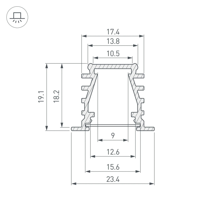 Профиль TOP-DEEP-F-2000 ANOD (K13,P15), Arlight, 016971, изображение 3 Профиль TOP-DEEP-F-2000 ANOD (K13,P15), Arlight, 016971, изображение 3