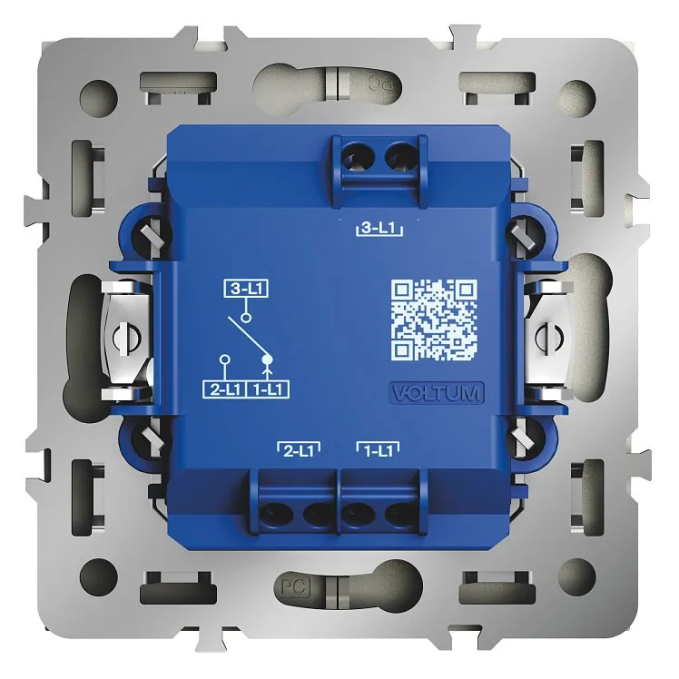Выключатель встраиваемый VOLTUM S70 для жалюзи 10А, (сталь), Voltum, VLS020705 Выключатель встраиваемый VOLTUM S70 для жалюзи 10А, (сталь), Voltum, VLS020705