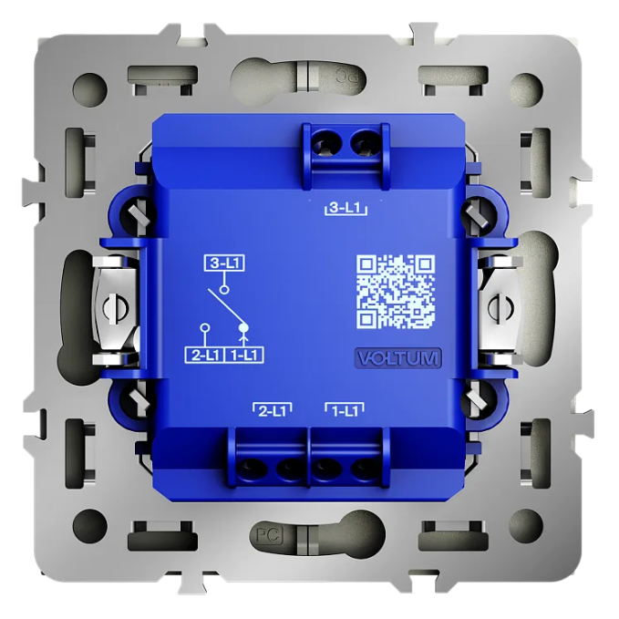 Выключатель встраиваемый VOLTUM S70 для жалюзи 10А, (сталь), Voltum, VLS020705 Выключатель встраиваемый VOLTUM S70 для жалюзи 10А, (сталь), Voltum, VLS020705