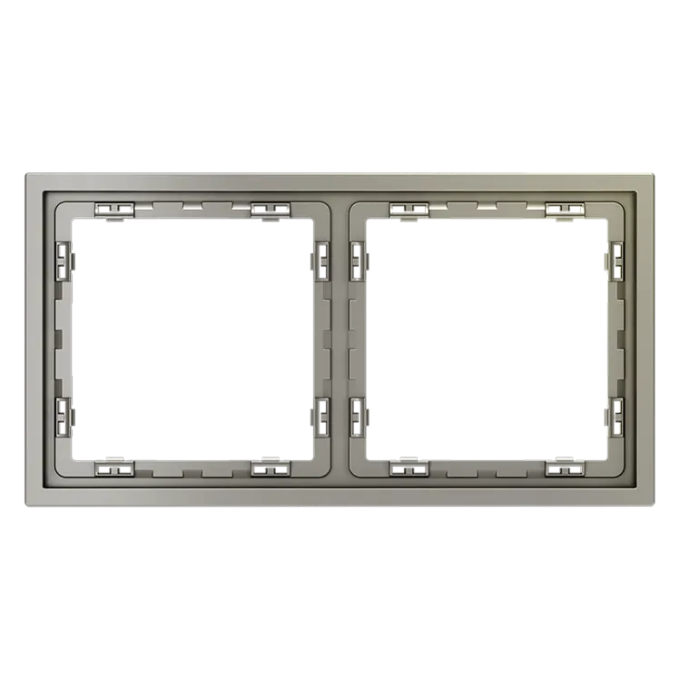 Рамка пластиковая VOLTUM S70 на 2 поста, (шелк), Voltum, VLS100204