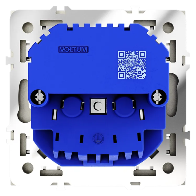 Розетка встраиваемая VOLTUM S70 с заземлением и защитными шторками, 16А, с USB, A+С, (шелк), Voltum, VLS040504