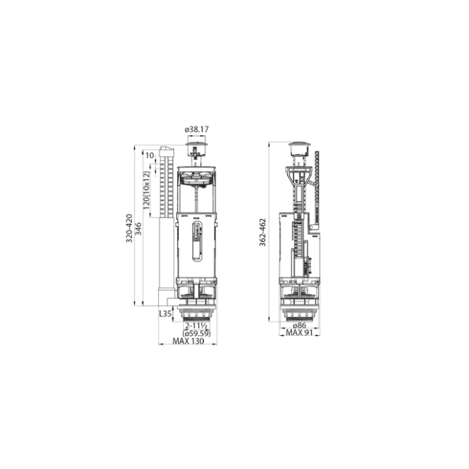 Арматура для унитаза Iddis Optima Home F012400-01K