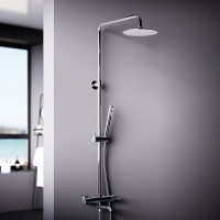 Душевая система Damixa Scandinavian Pure 936740000 стойка с тропическим душем, смесителем, изливом, хром Душевая система Damixa Scandinavian Pure 936740000 стойка с тропическим душем, смесителем, изливом, хром