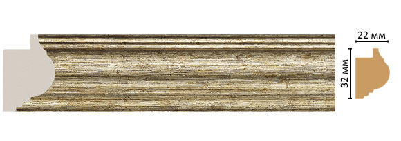 Багет Decomaster 651-176S, 32x22x2900 мм Багет Decomaster 651-176S, 32x22x2900 мм