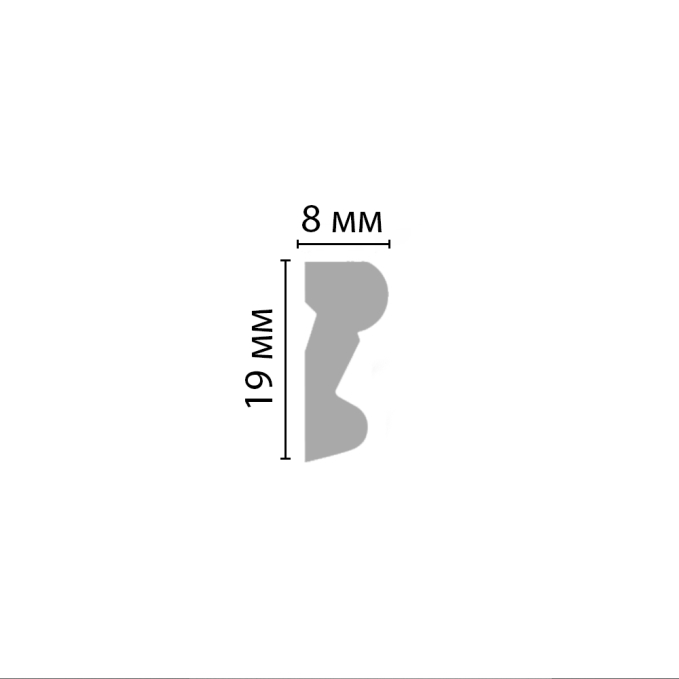 Молдинг Decomaster D007-62ДМ, 19x8x2400 мм Молдинг Decomaster D007-62ДМ, 19x8x2400 мм
