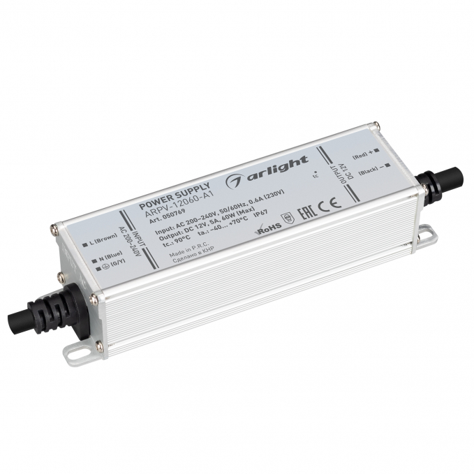 Блок питания ARPV-12060-A1 (12V, 5.0A, 60W), Arlight, 050769, изображение 1