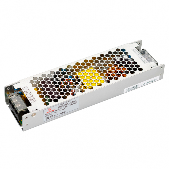 Блок питания HTS-150L-5-Slim (5V, 30A, 150W), Arlight, 023287, изображение 1 Блок питания HTS-150L-5-Slim (5V, 30A, 150W), Arlight, 023287, изображение 1