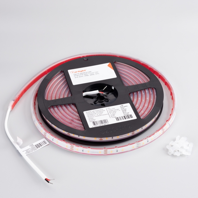 Светодиодная лента герметичная RTW-PFS-A60-11mm 12V White6000 (4.8 W/m, IP68, 2835, 5m), Arlight, 034006, изображение 3 Светодиодная лента герметичная RTW-PFS-A60-11mm 12V White6000 (4.8 W/m, IP68, 2835, 5m), Arlight, 034006, изображение 3