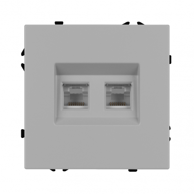 Механизм сдвоенной компьютерной розетки SCT-NOBE-MPC2-SFPL-IS (RJ-45, CAT6), Arlight, 059451, изображение 3 Механизм сдвоенной компьютерной розетки SCT-NOBE-MPC2-SFPL-IS (RJ-45, CAT6), Arlight, 059451, изображение 3