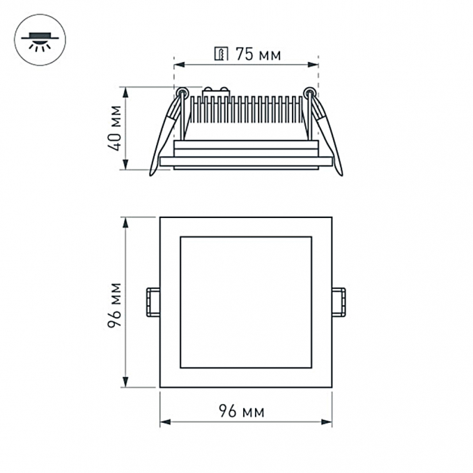 Светодиодная панель LT-S96x96WH 6W Day White 120deg, Arlight, 014934 Светодиодная панель LT-S96x96WH 6W Day White 120deg, Arlight, 014934