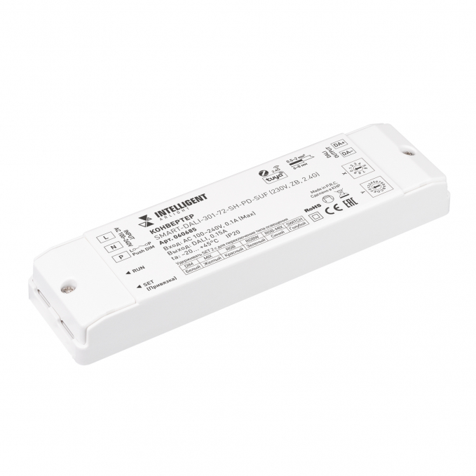 INTELLIGENT ARLIGHT Конвертер SMART-DALI-301-72-SH-PD-SUF (230V, ZB, 2.4G), Arlight, 060685, изображение 1 INTELLIGENT ARLIGHT Конвертер SMART-DALI-301-72-SH-PD-SUF (230V, ZB, 2.4G), Arlight, 060685, изображение 1